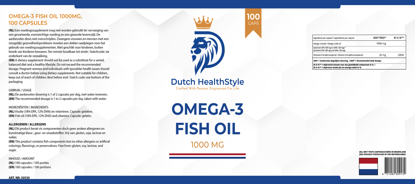 Omega-3 Fish Oil - 1000mg